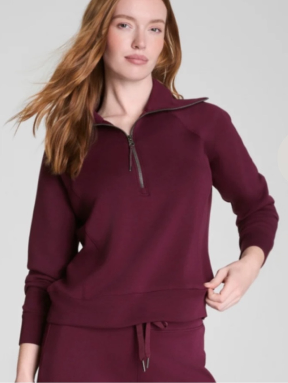 SPANX Air Essentials Half Zip Sweater-XS